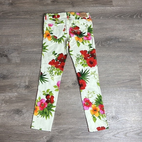 Abercrombie & Fitch Multi Tropical Print Low-Rise Cropped Skinny Pants Sz 25 - Picture 6 of 11